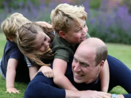 Prince William plays with his kids in cute pictures denoting Duke's 38th birthday celebration and Father's Day
